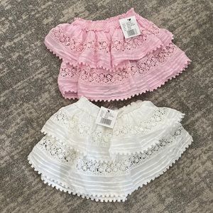 Two girls loveshackfancy skirts NWT 4/5